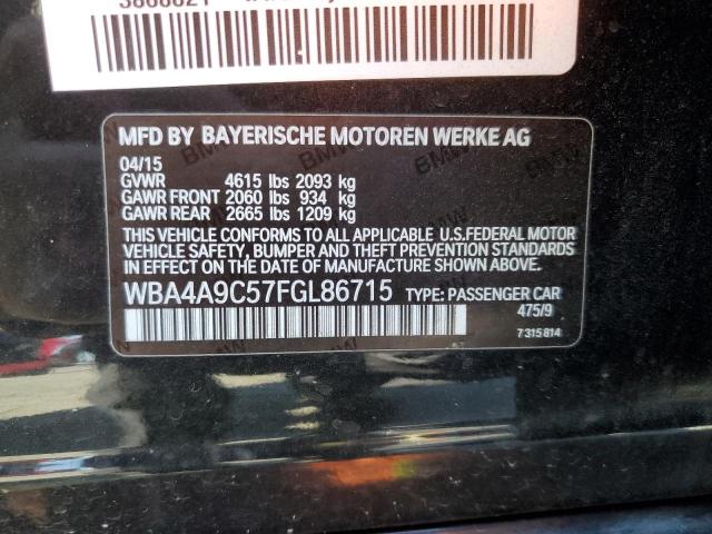 WBA4A9C57FGL86715 - 2015 BMW 428 I GRAN BLACK photo 10
