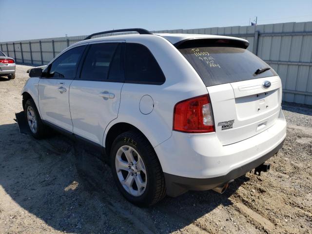 2FMDK3JCXEBA74324 - 2014 FORD EDGE SEL WHITE photo 3