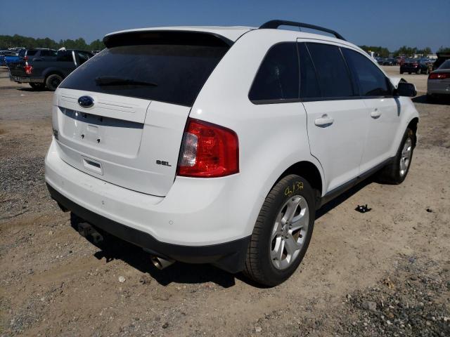 2FMDK3JCXEBA74324 - 2014 FORD EDGE SEL WHITE photo 4