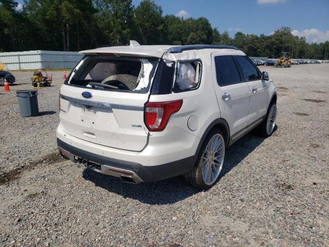 1FM5K8HT1GGD23306 - 2016 FORD EXPLORER P WHITE photo 4