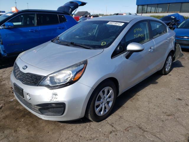 KNADM4A37F6487271 - 2015 KIA RIO LX SILVER photo 2