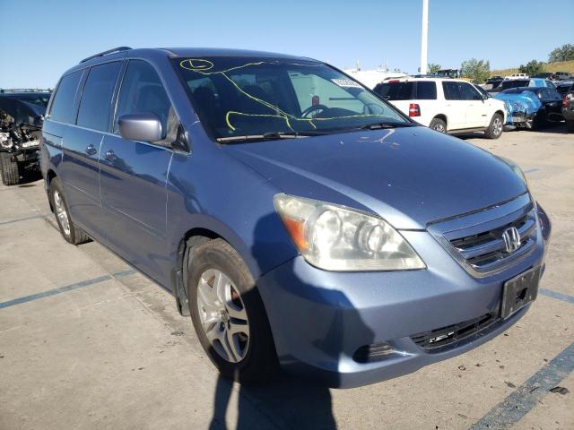 5FNRL38405B101894 - 2005 HONDA ODYSSEY EX BLUE photo 1