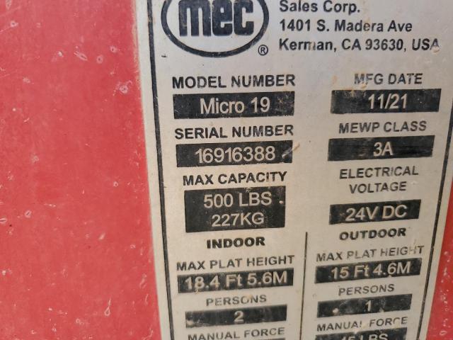 16916388 - 2022 MEC LIFT RED photo 10