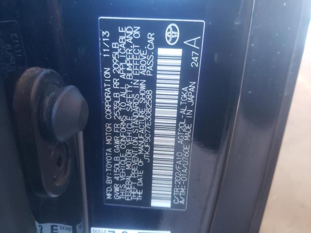 JTKJF5C77E3082588 - 2014 TOYOTA SCION TC 黑色 照片 10