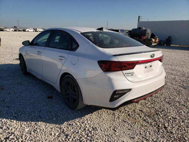 3KPF34AD4ME357365 - 2021 KIA FORTE GT L WHITE photo 3