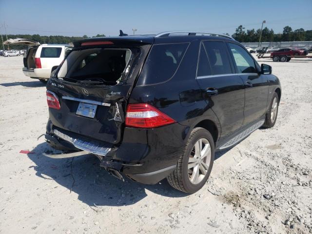 4JGDA5HB0CA081514 - 2012 MERCEDES-BENZ ML 350 4MA BLACK photo 4