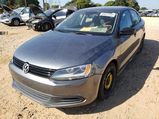 3VW2K7AJ4EM258106 - 2014 VOLKSWAGEN JETTA BASE GRAY photo 2