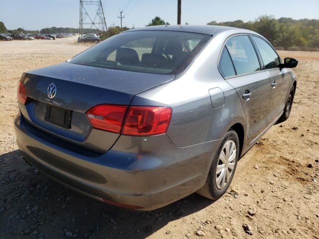 3VW2K7AJ4EM258106 - 2014 VOLKSWAGEN JETTA BASE GRAY photo 4