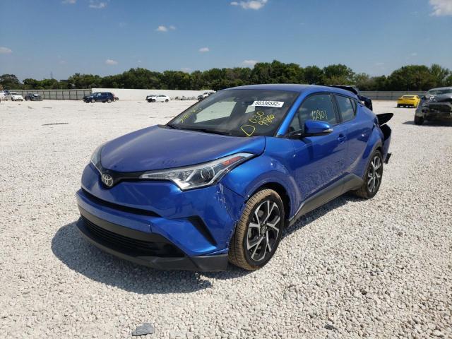 NMTKHMBX0JR030986 - 2018 TOYOTA C-HR XLE BLUE photo 2