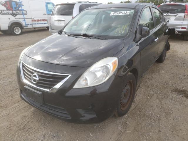 3N1CN7AP0CL844004 - 2012 NISSAN VERSA S BLACK photo 2