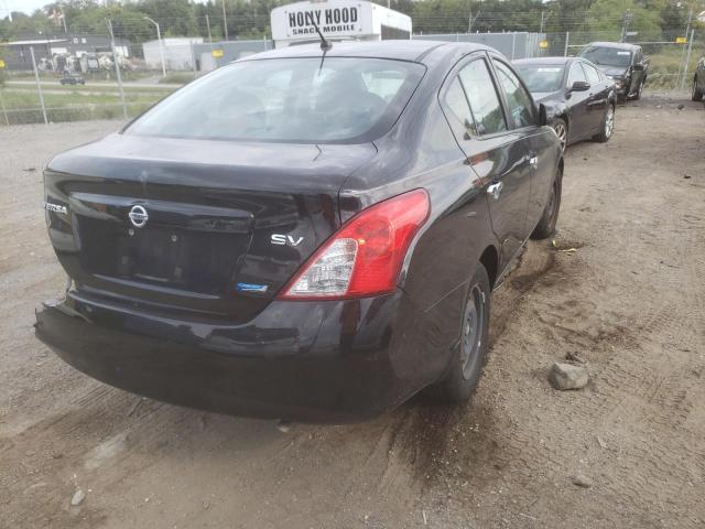 3N1CN7AP0CL844004 - 2012 NISSAN VERSA S BLACK photo 4