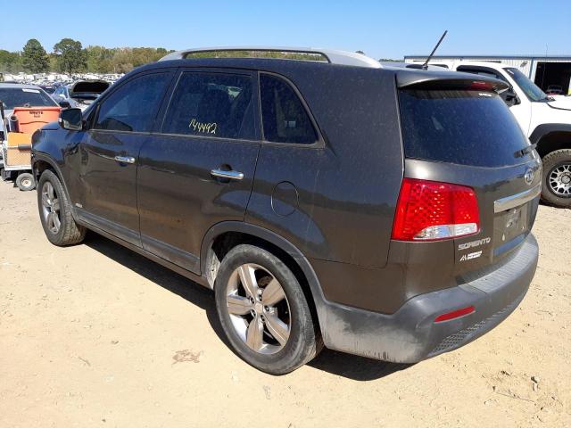 5XYKUDA21DG323770 - 2013 KIA SORENTO EX GRAY photo 3