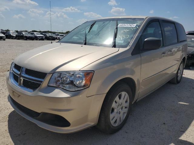 2C4RDGBG9ER119502 - 2014 DODGE GRAND CARA BEIGE photo 2