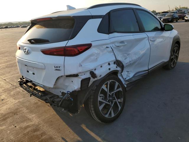 KM8K5CA31NU856682 - 2022 HYUNDAI KONA LIMIT WHITE photo 4