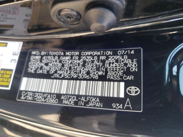 JTKJF5C79F3096798 - 2015 TOYOTA SCION TC Siyah fotoğraf 10