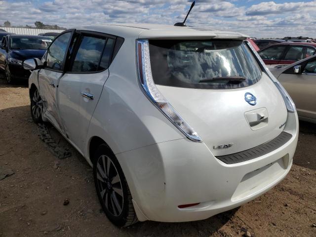 1N4AZ0CP5EC338900 - 2014 NISSAN LEAF S WHITE photo 3