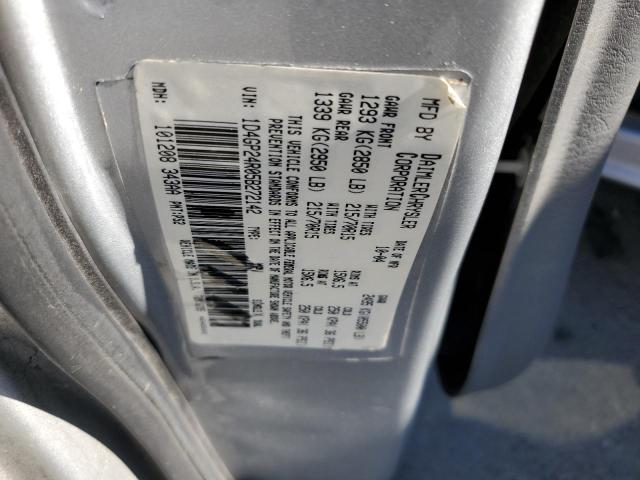 1D4GP24R05B272142 - 2005 DODGE GRAND CARA SILVER photo 10