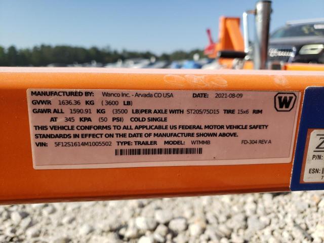 S1032452 - 2021 UTILIMASTER TRAILER 橙色 照片 10