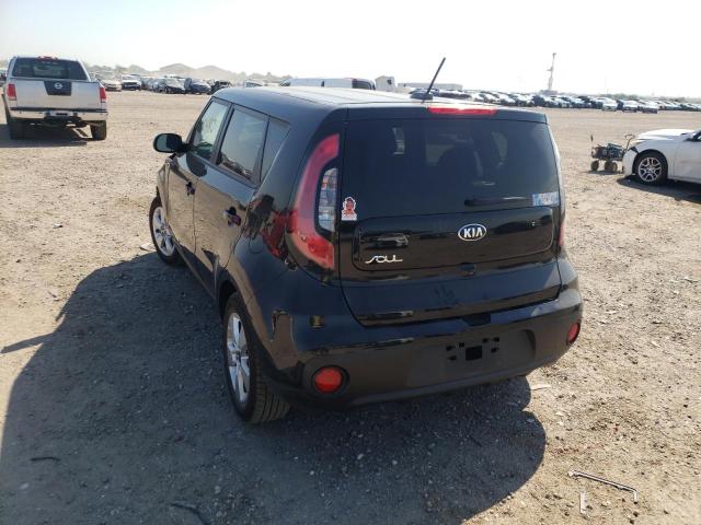 KNDJN2A20J7599749 - 2018 KIA SOUL BLACK photo 3