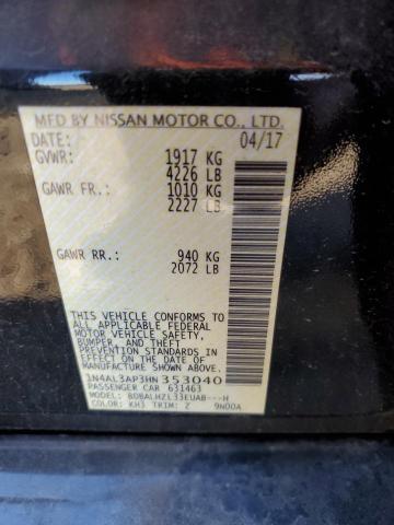 1N4AL3AP3HN353040 - 2017 NISSAN ALTIMA 2.5 BLACK photo 10