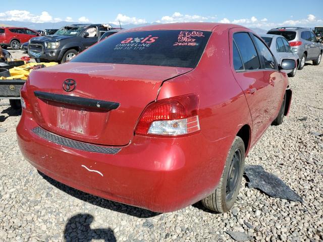 JTDBT923881280185 - 2008 TOYOTA YARIS RED photo 4