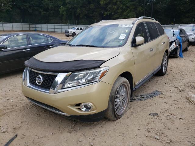 5N1AR2MN5DC624744 - 2013 NISSAN PATHFINDER BEIGE photo 2