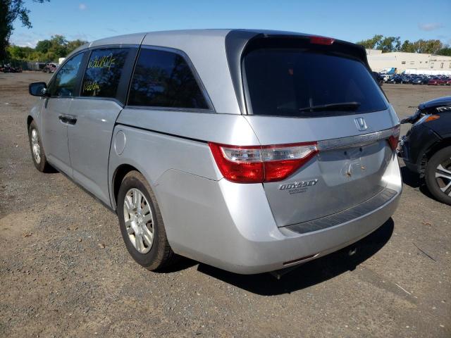 5FNRL5H25CB065126 - 2012 HONDA ODYSSEY LX GRAY photo 3