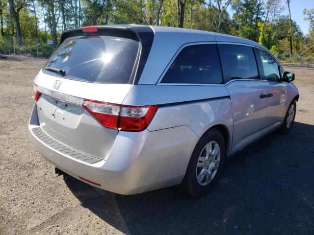 5FNRL5H25CB065126 - 2012 HONDA ODYSSEY LX GRAY photo 4