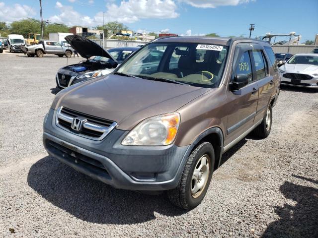 JHLRD68414C000568 - 2004 HONDA CR-V LX BROWN photo 2