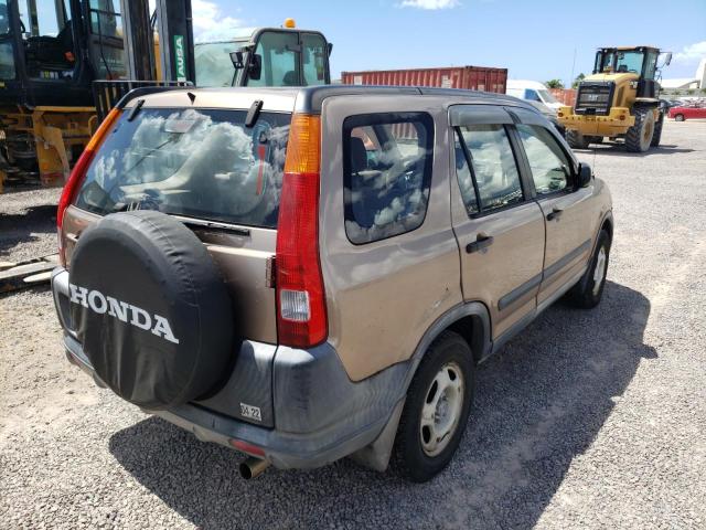 JHLRD68414C000568 - 2004 HONDA CR-V LX BROWN photo 4