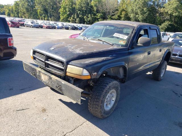 1B7GG2ANXYS629670 - 2000 DODGE DAKOTA QUA BLACK photo 2