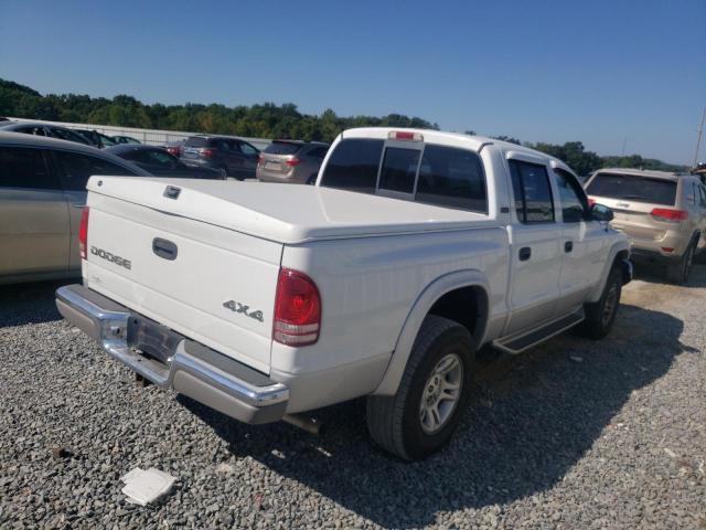 1B7GG2AN81S147527 - 2001 DODGE DAKOTA QUA WHITE photo 4