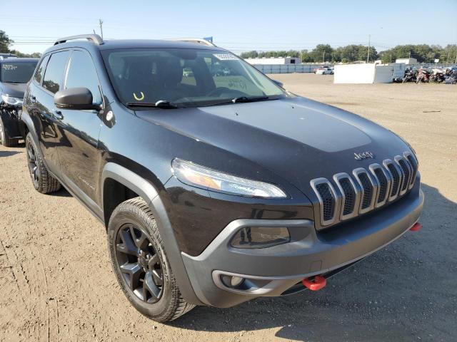 1C4PJMBS2FW735912 - 2015 JEEP CHEROKEE T BLACK photo 1