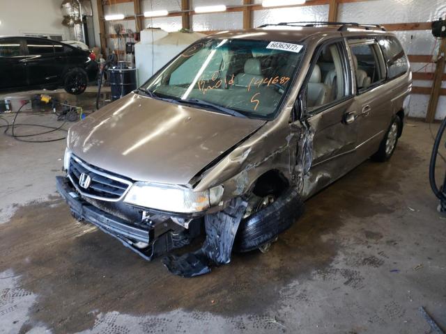 5FNRL18073B144689 - 2003 HONDA ODYSSEY EX TAN photo 2