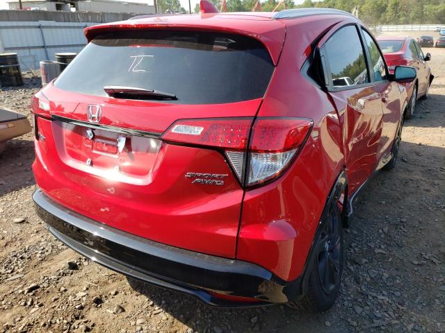 3CZRU6H15NM763996 - 2022 HONDA HR-V SPORT RED photo 4