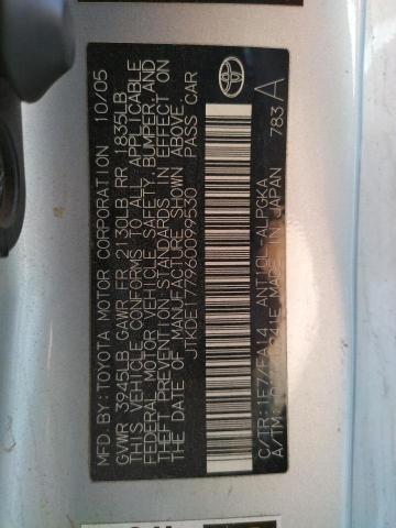 JTKDE177960099530 - 2006 TOYOTA SCION TC 银色 照片 10