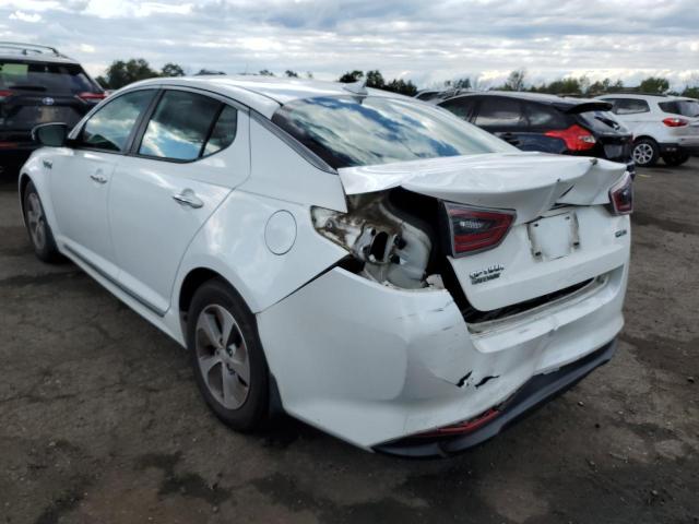 KNAGM4AD0E5064266 - 2014 KIA OPTIMA HYB WHITE photo 3