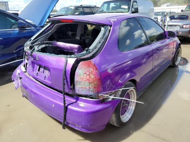 2HGEJ6449WH120193 - 1998 HONDA CIVIC DX PURPLE photo 4