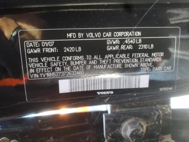 YV1RH527372632460 - 2007 VOLVO S60 R BLACK photo 10