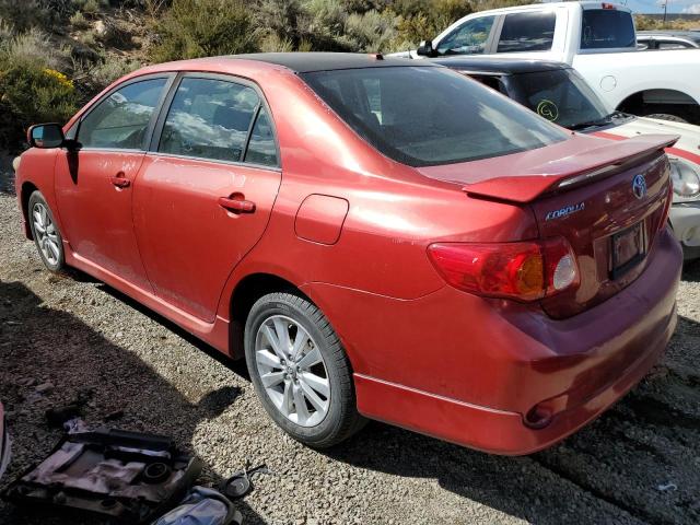 1NXBU40E09Z042069 - 2009 TOYOTA COROLLA BA RED photo 3