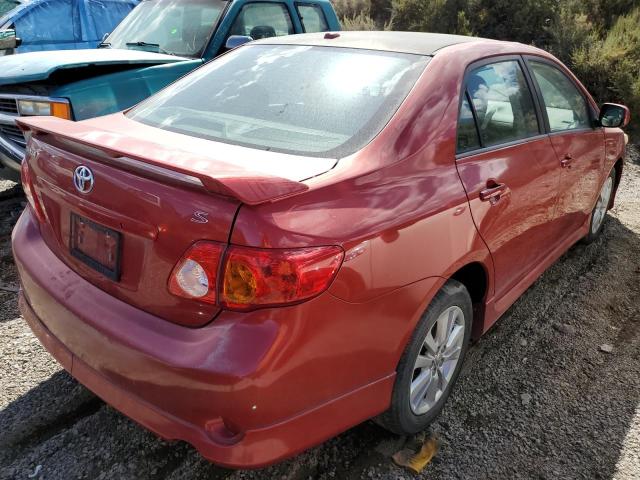 1NXBU40E09Z042069 - 2009 TOYOTA COROLLA BA RED photo 4