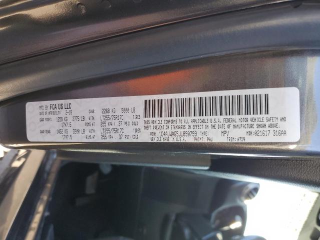 1C4AJWAG5JL890799 - 2018 JEEP WRANGLER S CHARCOAL photo 10