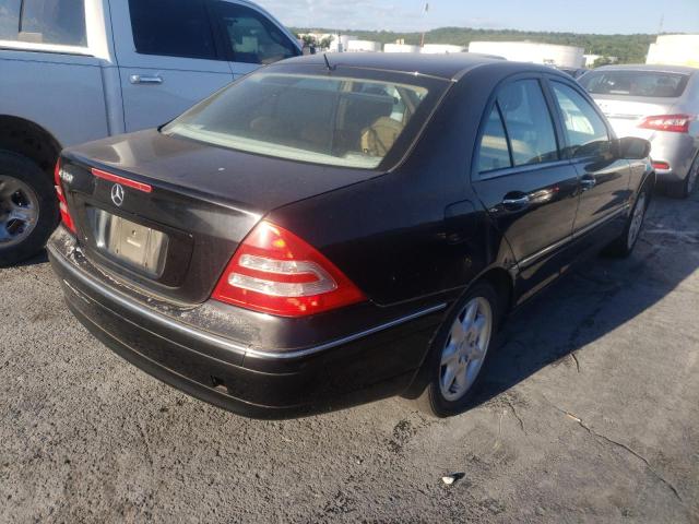 WDBRF64J91F117875 - 2001 MERCEDES-BENZ C 320 BLACK photo 4