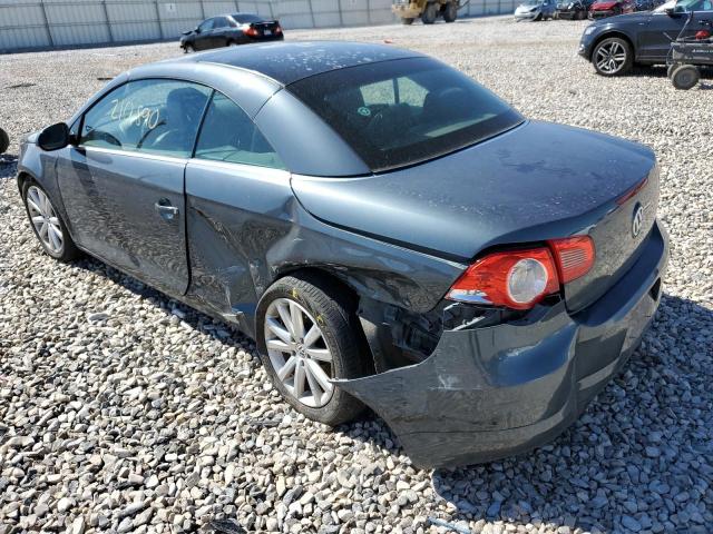 WVWFA71F37V016158 - 2007 VOLKSWAGEN EOS 2.0T L GRAY photo 3