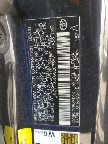 JTKDE167090287357 - 2009 TOYOTA SCION TC შავი ფოტო 10