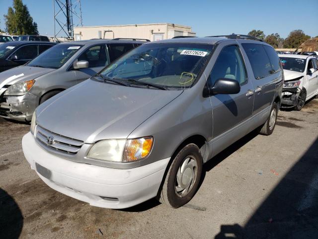 4T3ZF13C91U335627 - 2001 TOYOTA SIENNA LE BEIGE photo 2