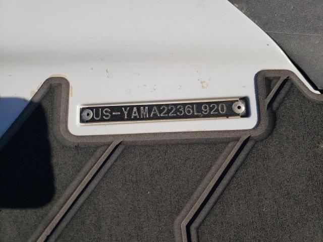 YAMA2236L920 - 2020 YAMAHA FX CRUISER WHITE photo 10