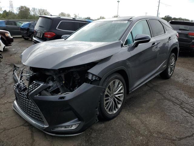 2T2JGMDA2NC077908 - 2022 LEXUS RX 450H GRAY photo 2