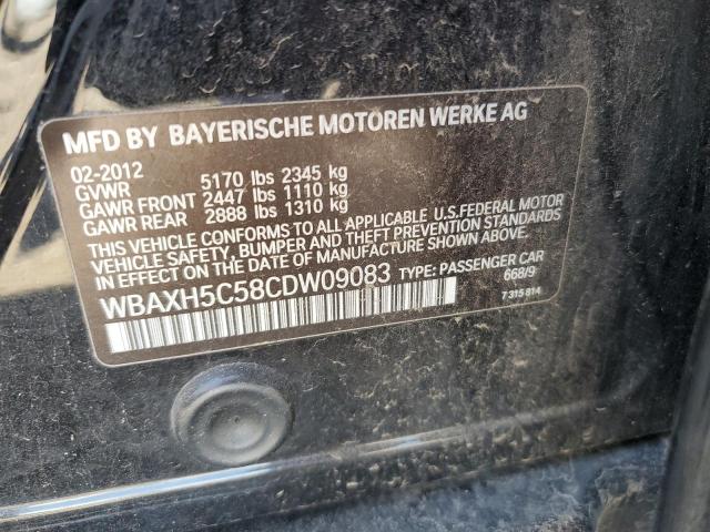 WBAXH5C58CDW09083 - 2012 BMW 528 XI BLACK photo 12