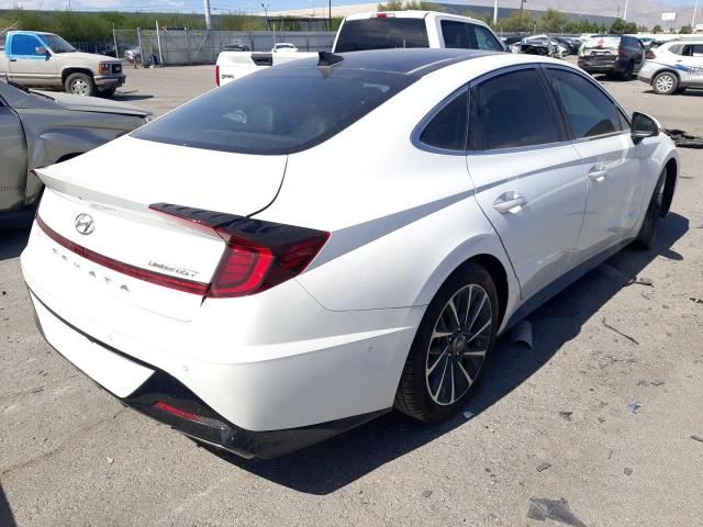 5NPEH4J22LH008517 - 2020 HYUNDAI SONATA LIM WHITE photo 4